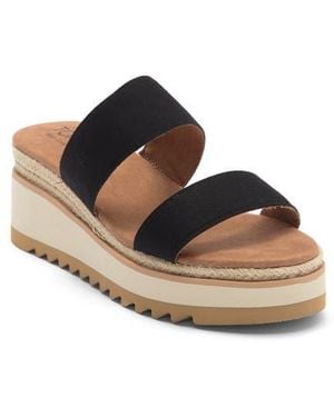 TOMS Lilo Platform Wedge Sandal - Black