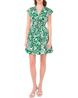 Cece Deep V-Neck Minidress - Green