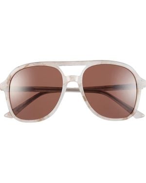 DIFF Tegan 55Mm Aviator Sunglasses - Brown