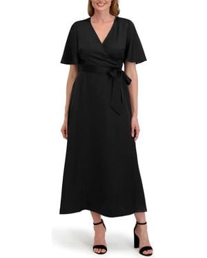 Laundry by Shelli Segal Madison Faux Wrap Maxi Dress - Black