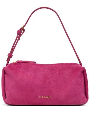 Ted Baker Nicki Suede Shoulder Bag - Purple