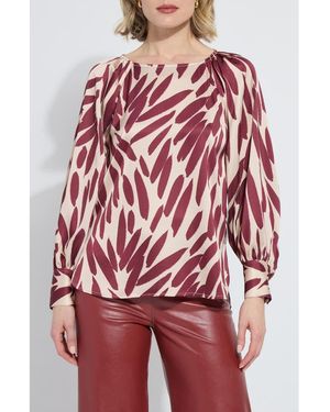 Lyssé Naila Raglan Sleeve Top - Red