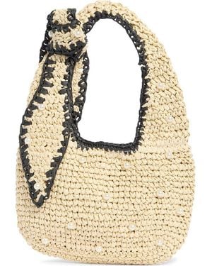 ALESSIA BIANCHI Faux Pearl Shoulder Bag - Metallic