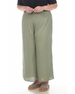 Boho Me Smocked Wide Leg Pants - Green