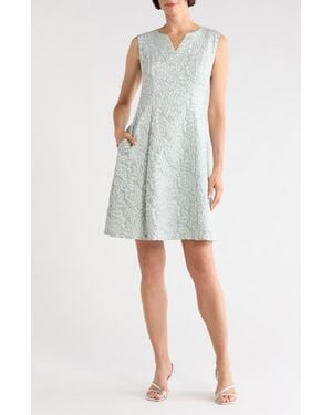 Connected Apparel Jacquard Babydoll Dress - Multicolor