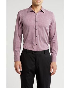 Tom Baine Textured Performance Button-Up Shirt