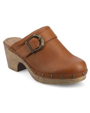 Journee Collection Signey Platform Mule - Brown