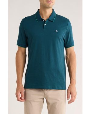 Original Penguin Tipped Knit Polo - Blue