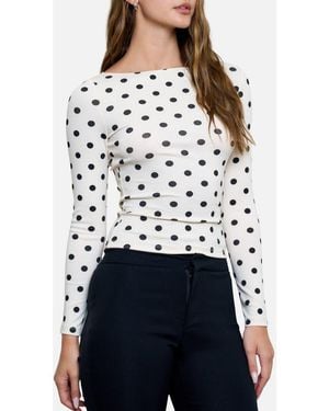 Blu Pepper Long Sleeve Knit Top - Black