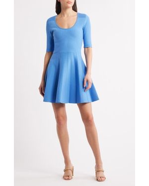 BOSS Frankina Rib Sweater Dress - Blue