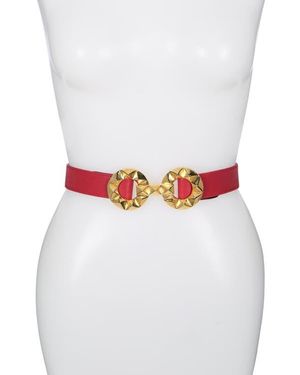 Raina Jazz Leather Belt - White