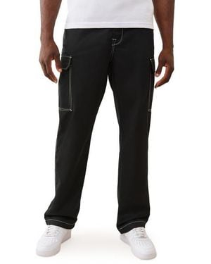 TRUE RELIGION Horseshoe Outline Cargo Jeans - Black