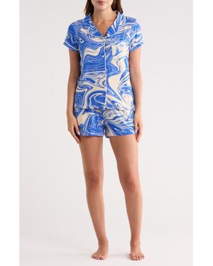 ENZOS INACTIVE WEAR Dixie Short Pajamas - Blue