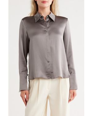 Twp Object Of Affection Silk Button-Up Shirt - Brown