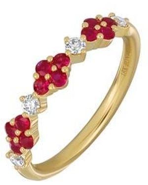 Bony Levy El Mar 18K Ruby & Diamond Stackable Ring - White