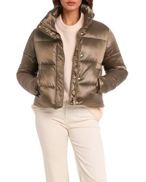 Noize Coco-El Water Resistant Crop Puffer Jacket - Natural
