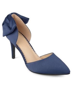 Journee Collection D'Orsay Bow Pumps - Blue