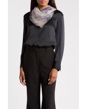 Vince Camuto Ombre Floral Square Scarf - Black
