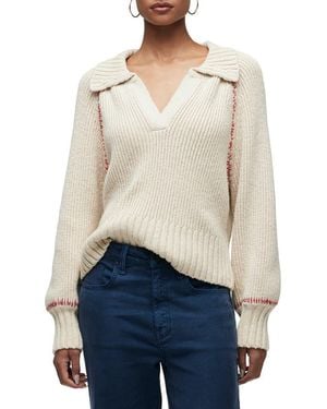 Hudson Jeans Johnny Collar Sweater - Natural