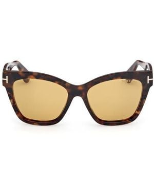 Tom Ford 55Mm Butterfly Sunglasses - Natural