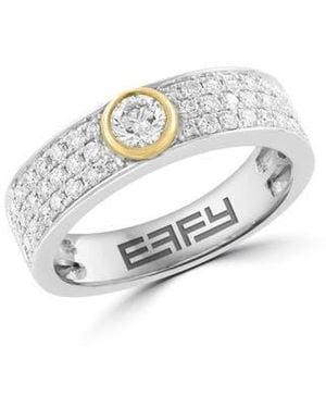 Effy Sterling Lab Grown Diamond Band Ring - White