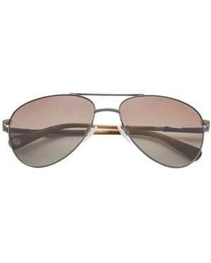 Ted Baker 60Mm Polarized Aviator Sunglasses - Brown