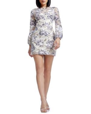 dress the population mila long-sleeve mini dress Dress The Population Mila Long-Sleeve Mini Dress