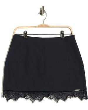 Jonathan Simkhai Tobie Lace Trim Miniskirt - Black
