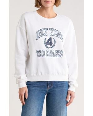Kensie Easy Graphic Sweatshirt - White