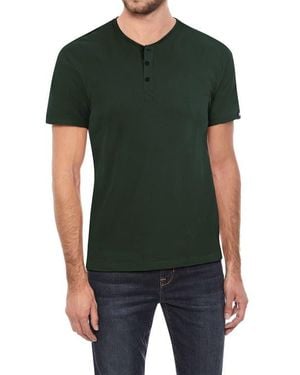 Xray Jeans Short Sleeve Henley - Green