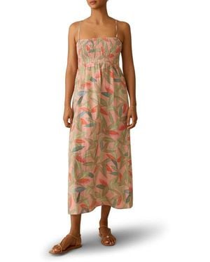 Faherty Sunrise Smocked Sundress - Brown