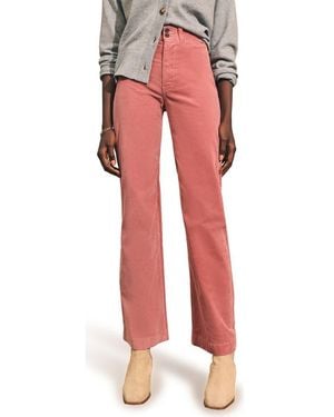 Faherty Corduroy Wide Leg Pants - Red