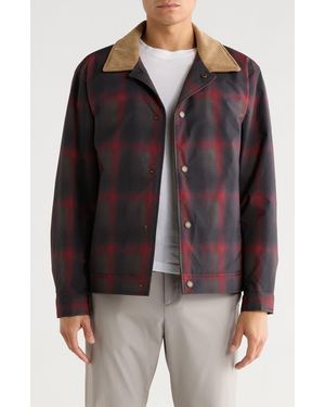 Pendleton Plaid Corduroy Collar Ripstop Shirt Jacket - Black