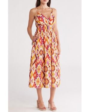 Julia Jordan Strappy Tiered Midi Sundress