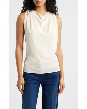 Mango Juliete Cowl Neck Tank - White