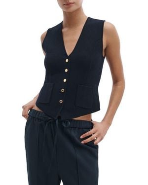 Rag & Bone Portia Wool Vest - Blue