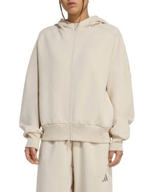 adidas Full Zip Hoodie - Natural