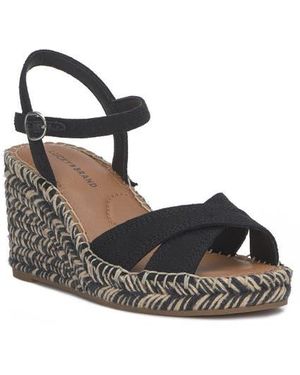 Lucky Brand Candyr Platform Wedge Sandal - Black
