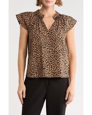 Tart Collections Brynn Short Sleeve Top - Brown