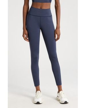 Travis Mathew Moveknit Bonded Pocket Leggings - Blue