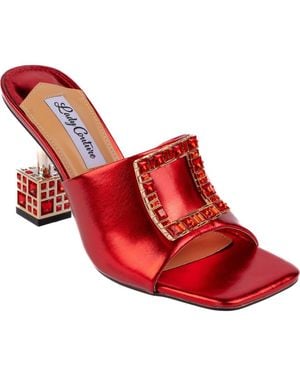 Lady Couture Casino Slide Sandal - Red