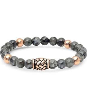 Steeltime Diluted Hematite Beaded Bracelet - Metallic