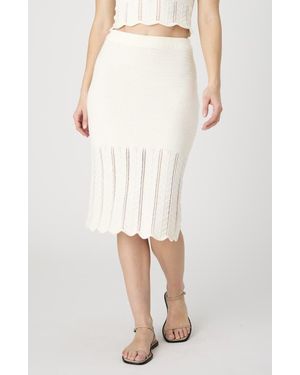 French Connection Nellis Knit Pencil Skirt - White