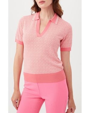 Trina Turk La Jolla Short Sleeve Sweater - Pink