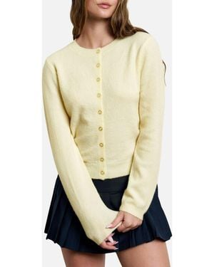 Blu Pepper Button Down Cardigan - Natural