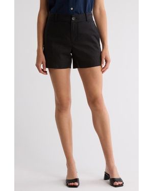 Vince Casual Linen Blend Shorts - Black