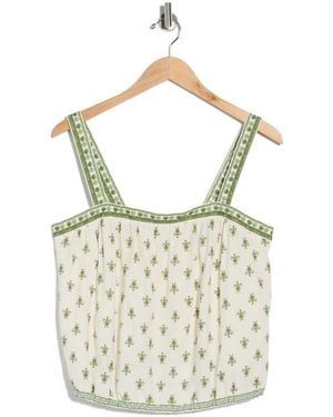 Max Studio Strappy Bubble Hem Tank - Blue