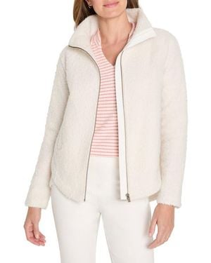 NIC+ZOE All Year Curly Bouclé Jacket - Natural