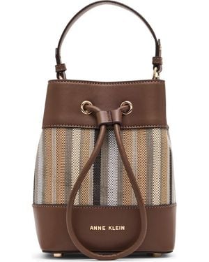 Anne Klein Drawstring Crossbody Bag - Brown