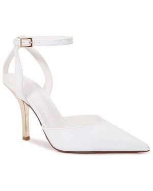 BERNESS Clarissa Faux Leather D'Orsay Pump - White